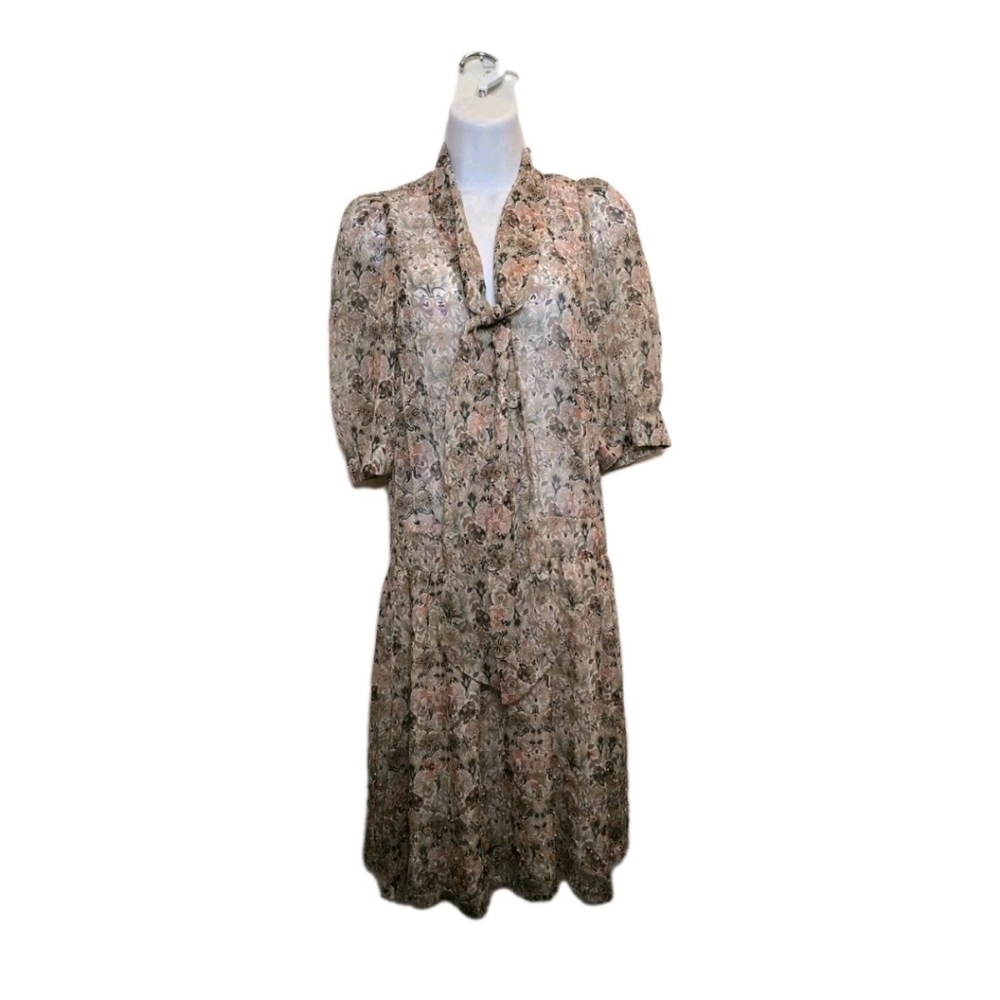 ZADIG & VOLTAIRE Rewel Mousseline Floral Beaded Dress Womens XS